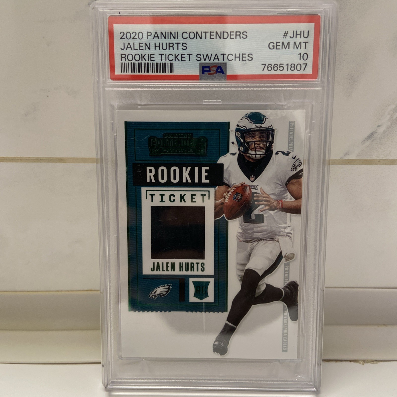 Jalen Hurts Panini Contenders Rookie Ticket Swatches #JHU Base