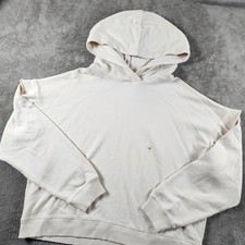 American Eagle Oversized Drop-Shoulder Hoodie Womens Size M Medium Raw Hem
