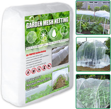 Garden Netting, Ultra Fine Mesh, 10X50Ft, White, Easy to Install