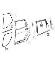 Genuine Mopar B Pillar Applique Right 6810257...