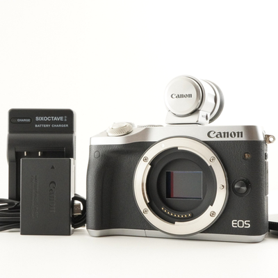 Canon EOS M6 Silver + EVF-DC2 Mirrorless Digital Camera from Japan