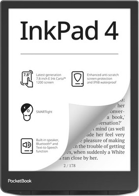PocketBook InkPad 4 Stardust Silver eReader mit 300 DPI 32GB