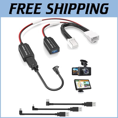 Plug and Play Dash Cam Power Adapter for Toyota Vehicles   Includes USB Cables