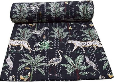 Ethnische Tagesdecke Indische Decke Queen/King Coverlet Kantha Quilts...