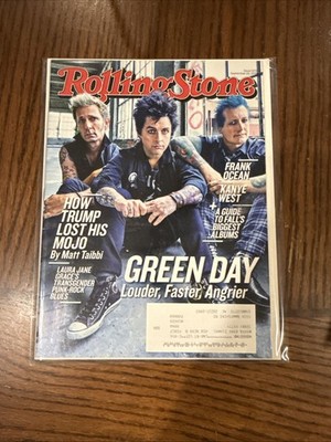Rolling Stone Magazine September 22, 2016 - Green Day Cover Bagged And Boarded!!