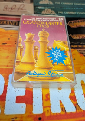 Grandmaster Chess (Audiogenic 90) Commodore C64 (Tape, Box, Manual) works 8-bit