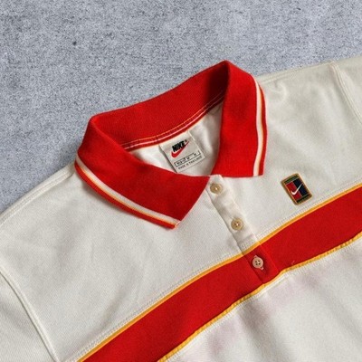 Nike Challenge Court Tennis Dress White Orange Women s Medium 90s Vintage Rare