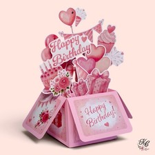 Handgemachte Geburtstag Pop Up Karte | 3D Geb...