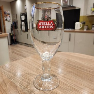 Stella Artois Stemmed Pint Glass Chalice Home Bar Man Cave