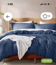 Nesti Queen Duvet Cover Set Blue 3 Piece Set Size Queen