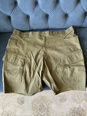 Duluth Trading Mens Flex Stretch Dry On The Fly Cargo Shorts Green 48 X 11  NWT