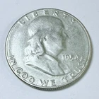 1954 S Franklin Half Dollar - 90% Silver - Circulated Coin #5295