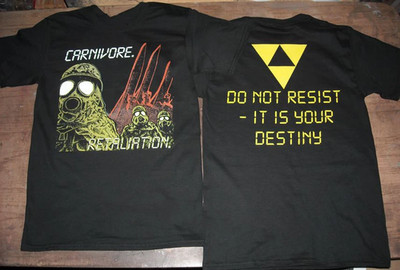 2 sides Retaliation Carnivore Band Shirt Black Unisex S-5XL