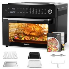   32-Quart PRO Large Air Fryer Oven Toaster Oven Combo  with Rotisserie, De...