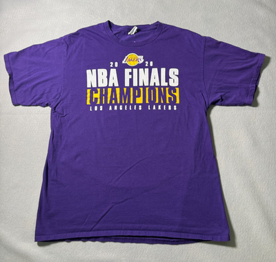 #ad Los Angeles LA Lakers NBA Finals Champions 2020 T Shirt Size Large 2 sided $15.99