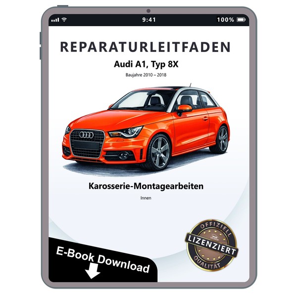 Audi A1 8X (10-18) Karosserie Montagearbeiten Innen Werkstatthandbuch Pdf Datei-image