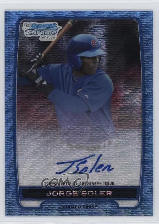 2012 Bowman Chrome Prospects Blue Wave Refractor /50 Jorge Soler #BCA-JSO Auto