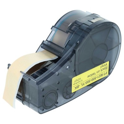 Schriftband Ersatz für Brady M21-500-595-YL Schwarz/Gelb Vinyl 12,7mm