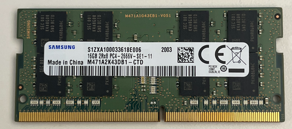 16 GB Samsung laptop memory 2rx8 PC4-2666V Free Shipping | eBay