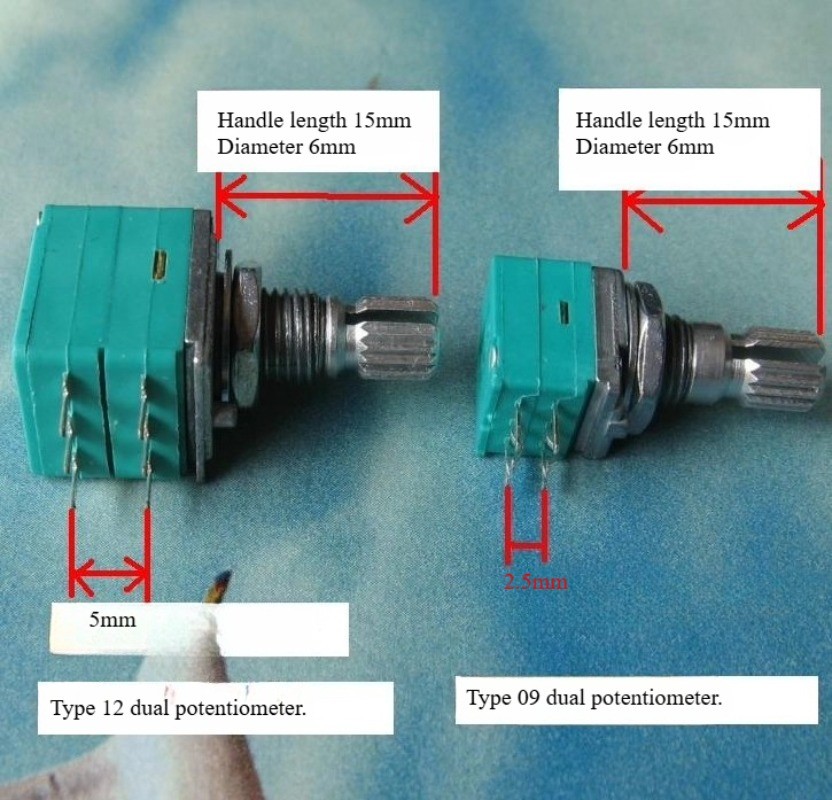 B50K Dual-Gang Potentiometer Volume Switch 6-Pin for HiVi M200MKII Speakers