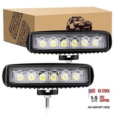2PCS 18w LED Light Bar Work Spot Beam Pods Off Road Driving Fog 2Pcs LED Pods