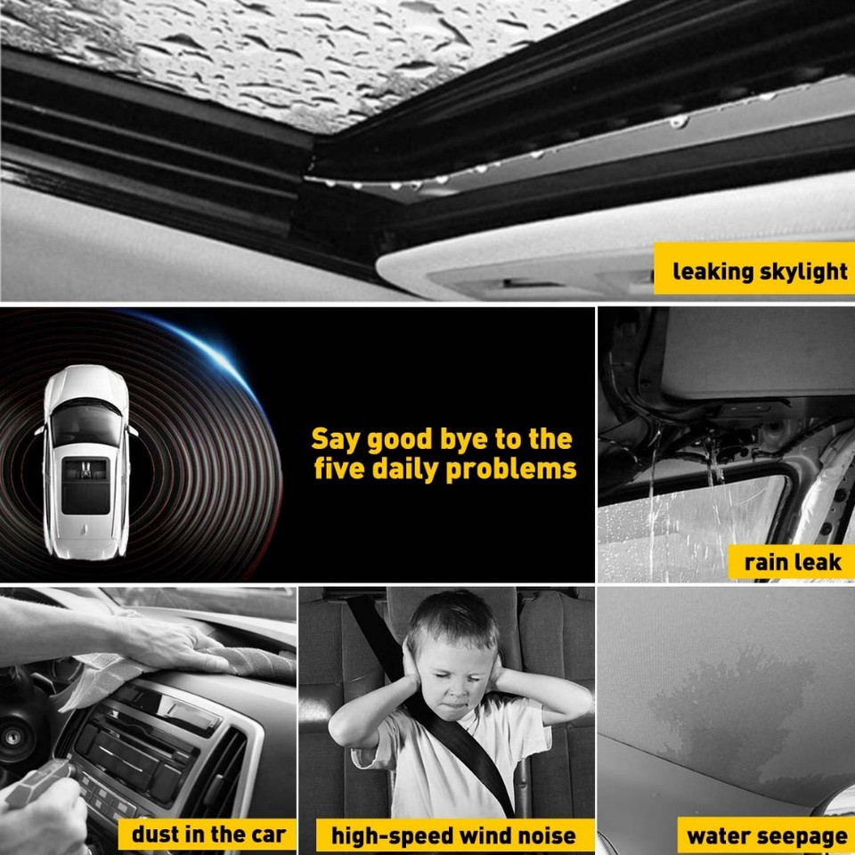 10ft Seal Strip Trim For Car Front Rear Windshield Sunroof Weatherstrip Rubber E - Foto 3