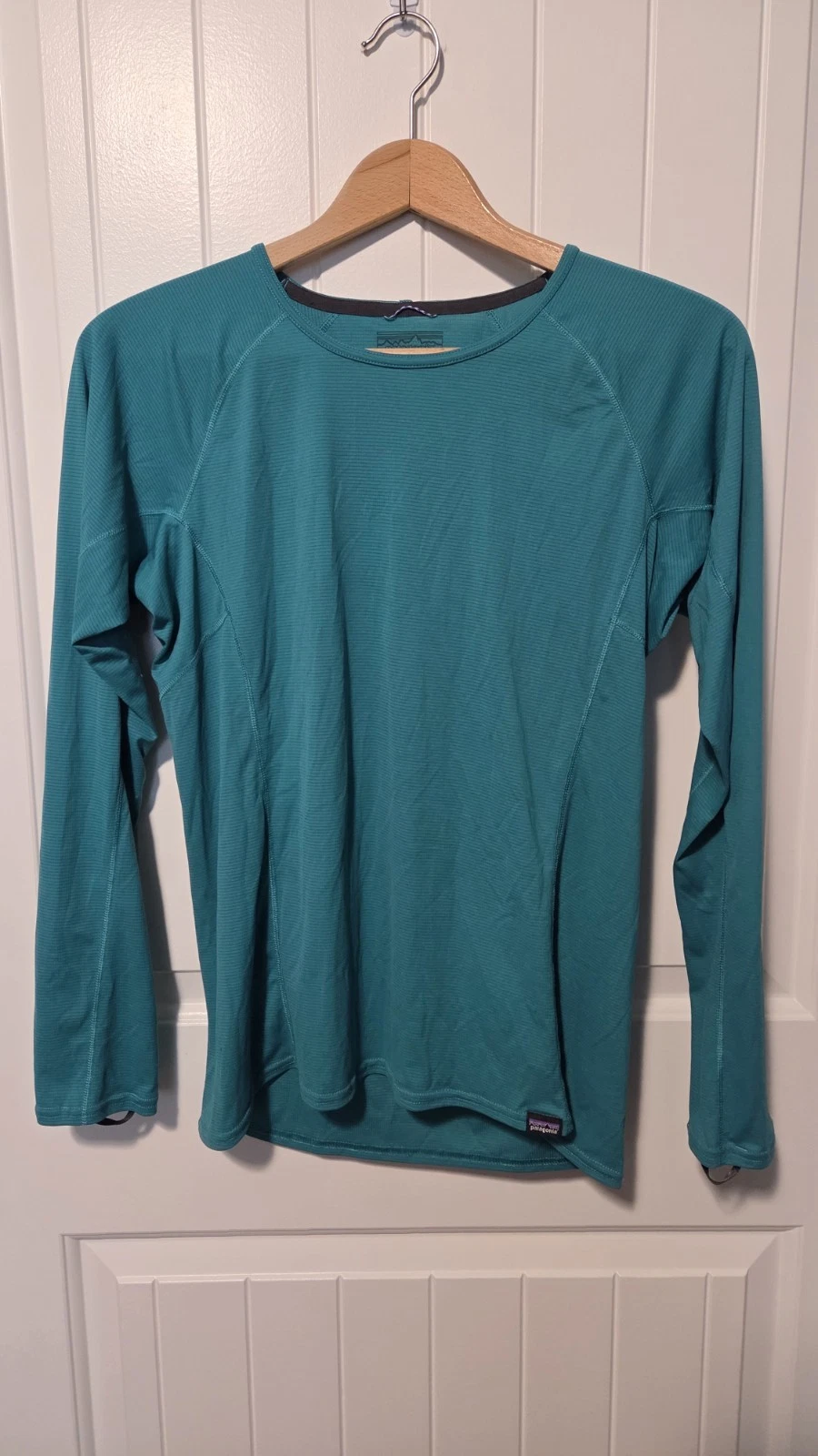 Patagonia Shirt Womens M Teal Capilene Base Layer Outdoors Hiking