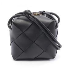 BOTTEGA VENETA Mini Cassette Camera Bag Shoulder Bag Leather Black #RC1944