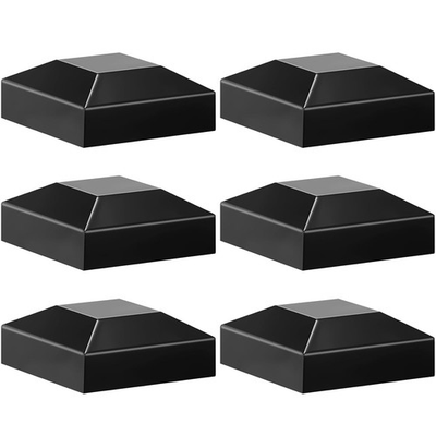 #ad Aluminum Fence Post Caps Black Pressure Fit Topper Caps 6 Pcs Aluminum Fence $37.71