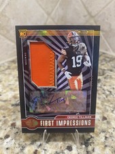 2023 Panini Illusions First Impressions Cedric Tillman /50 Auto Patch RC Rookie 