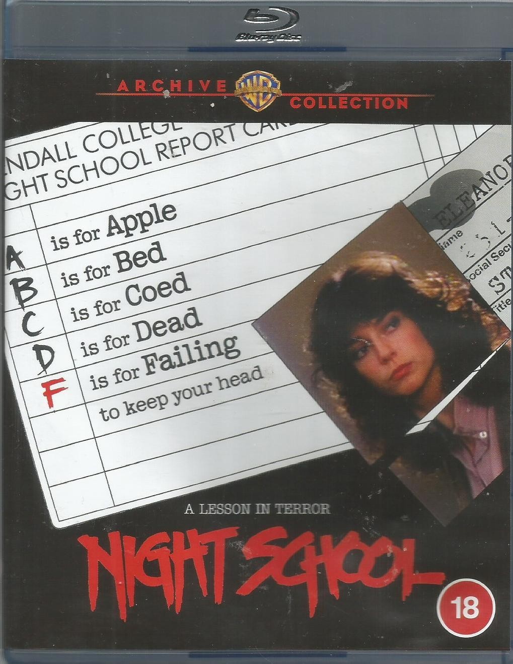 Night School Blu Ray 1981 horror Warner Archive Collection Rachel Ward