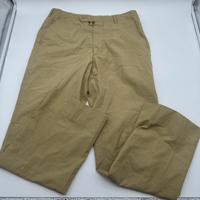 Paul Stuart Vintage 1990's Beige/ Yellow Pleated Cotton Khaki PantsVTG 80s Retro