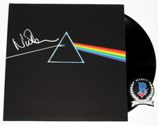 NICK MASON PINK FLOYD SIGNED 'DARK SIDE OF THE MOON' VINYL ALBUM LP BECKETT COA