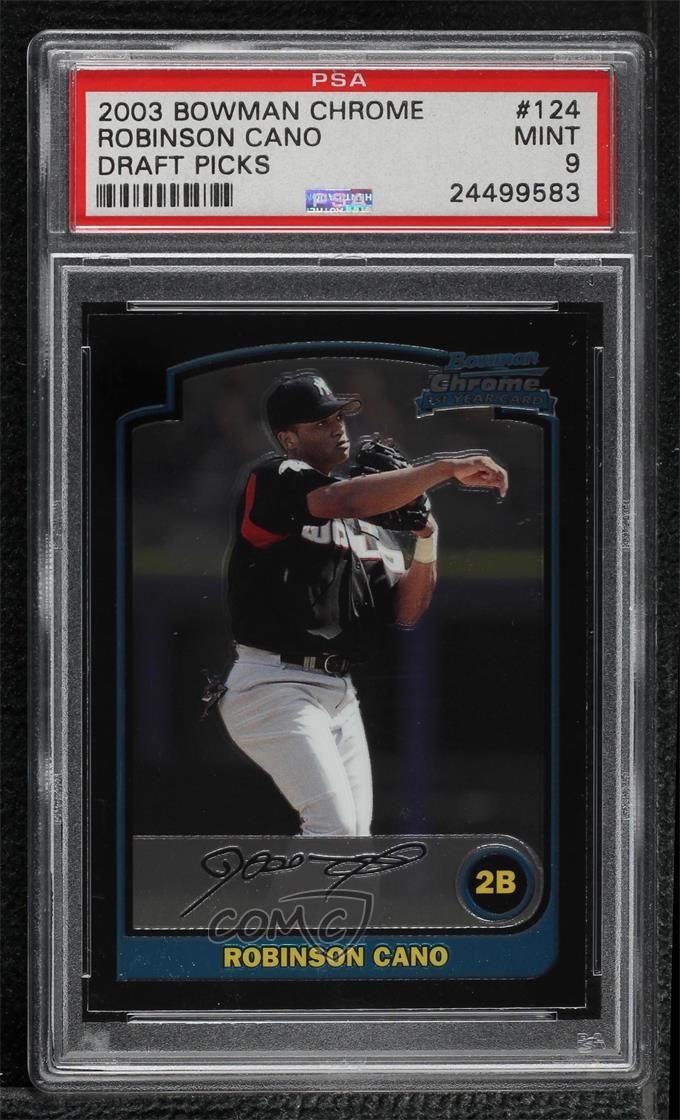 2003 Bowman Draft Chrome Robinson Cano #BDP124 PSA 9 MINT 7t6