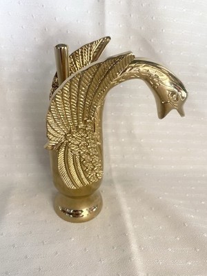 Gold Bathroom Faucet Single Handle 1 Hole LED Light Open Box w/ Hardware