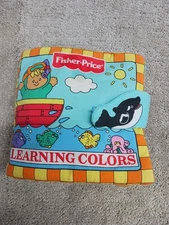Vintage Fisher Price SoftPlay Baby Book Learning Colors 1999 Soft Plush Activity