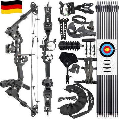 Compoundbogen Pfeile Kit 20-70lb Adjustable 320FPS Sportbogen Jagd Verstellbar