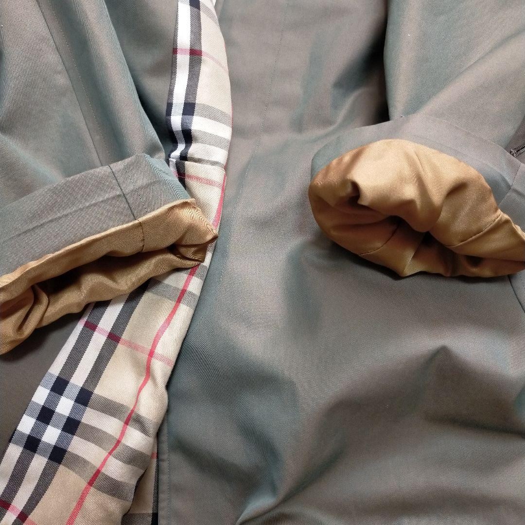 Burberry Balmacaan Trench Coat Plain Collared Khaki Iridescent Size L For Men thumbnail 13