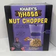 Khaby's Khasa Manual Nut Chopper Easy Crank Handle Dishwasher Safe Non-Skid Base