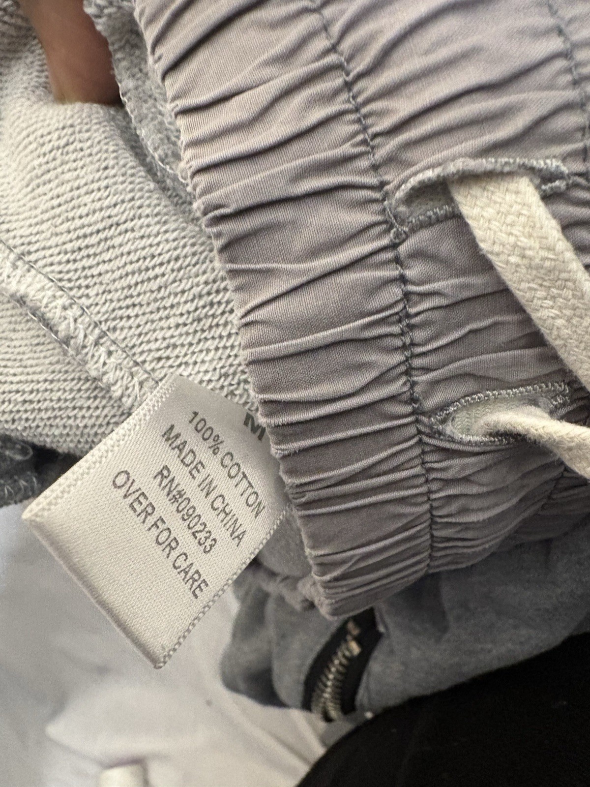 Fear of God FOG Essentials Pants Joggers Mens Med Ankle Zip Slim Grey Stretch thumbnail 5