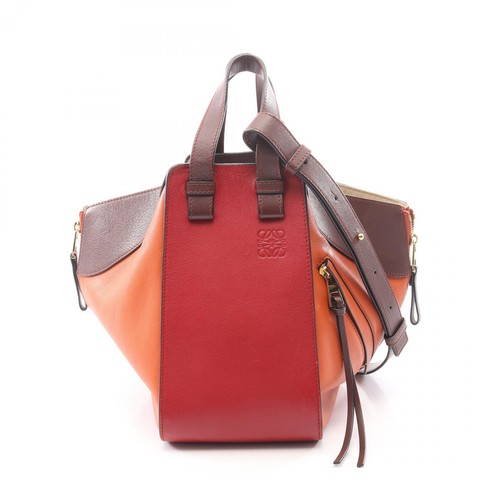 LOEWE Hammock Bag Small 2WAY Handbag Bag Leather Women's Orange / Brown / Red Us