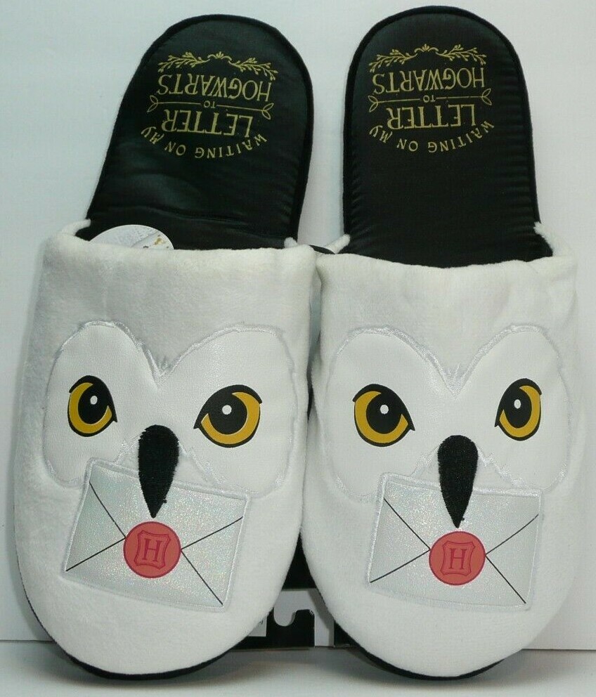 Size L/XL Harry Potter Hedwig Slipper Shoes Women's Cozy Owl w