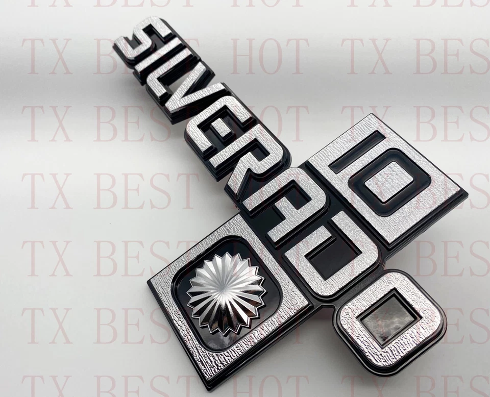 2Pc Ajusta 1981-87 GM Trucks Silverado "10" Emblema de guardabarros Insignia 14026451 Foto 4 de 4