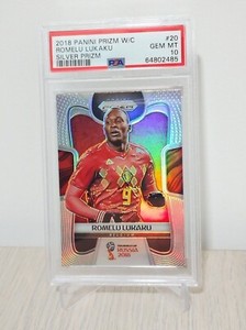 2018 Panini Prizm World Cup ROMELU LUKAKU SILVER REFRACTOR PSA 10