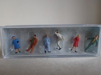 Preiser Passanten Reisende Bahnsteig Dicker Mann Zug Bahn 14124 H0 1:87 Ovp 6Fig