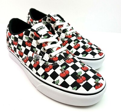 cherry checkered vans