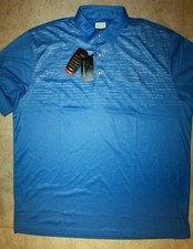 GREG NORMAN Men's Space Dyed Golf Polo Shirt NWT Blue SIZE: XL FREE SHIPPING