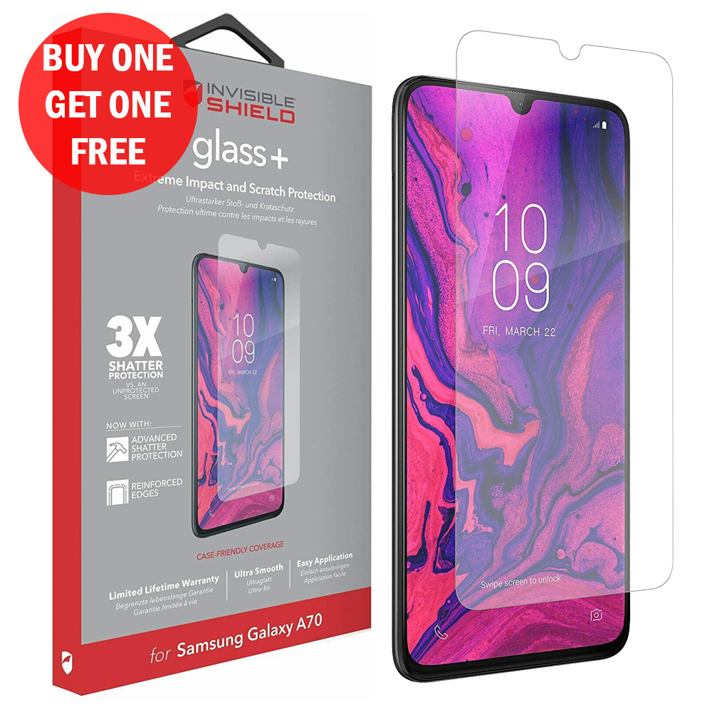 Samsung Galaxy A70 Glass Screen Protector Invisible Shield Glass Plus