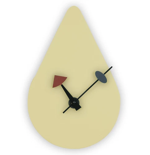 LeisureMod Manchester Modern Rain Drop Design Silent Non-Ticking Wall Clock