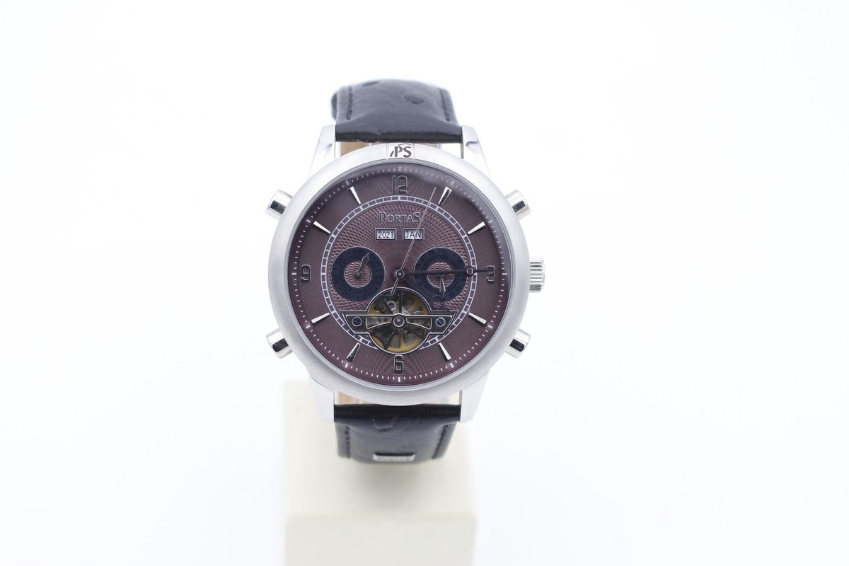 Portas PS33I-TY2503-01 Automatik Uhr Edelstahl Leder 45 mm